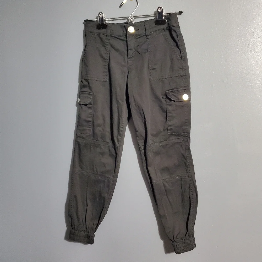 Justice Black Cargo Jogger Pants Girls Size 8